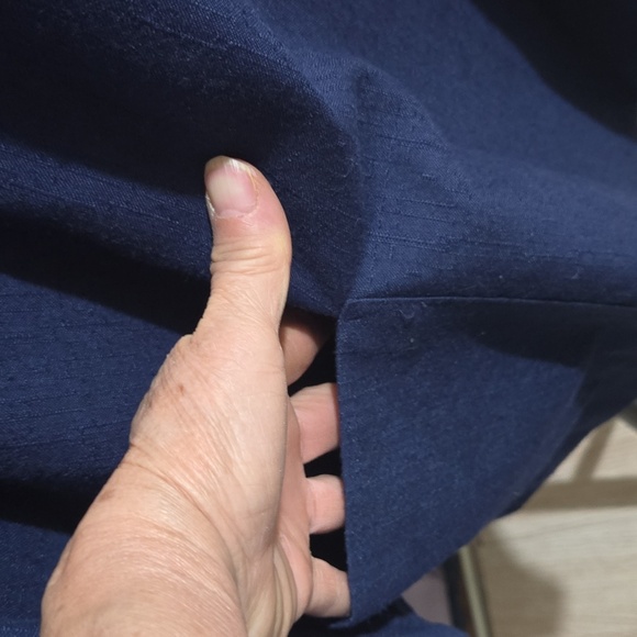 Vintage Joanna Navy Woven Notch Lapel Long Sleeve Lined Blazer Jacket. - Picture 4 of 5